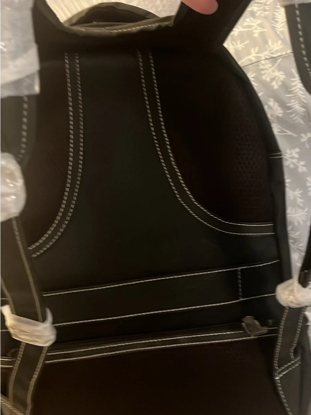Brown Men's Backpack with Eagle Embossed Front